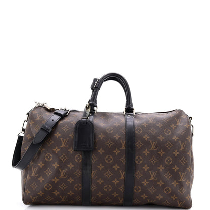 Louis Vuitton Keepall Bandouliere Bag Macassar Monogram Canvas 45