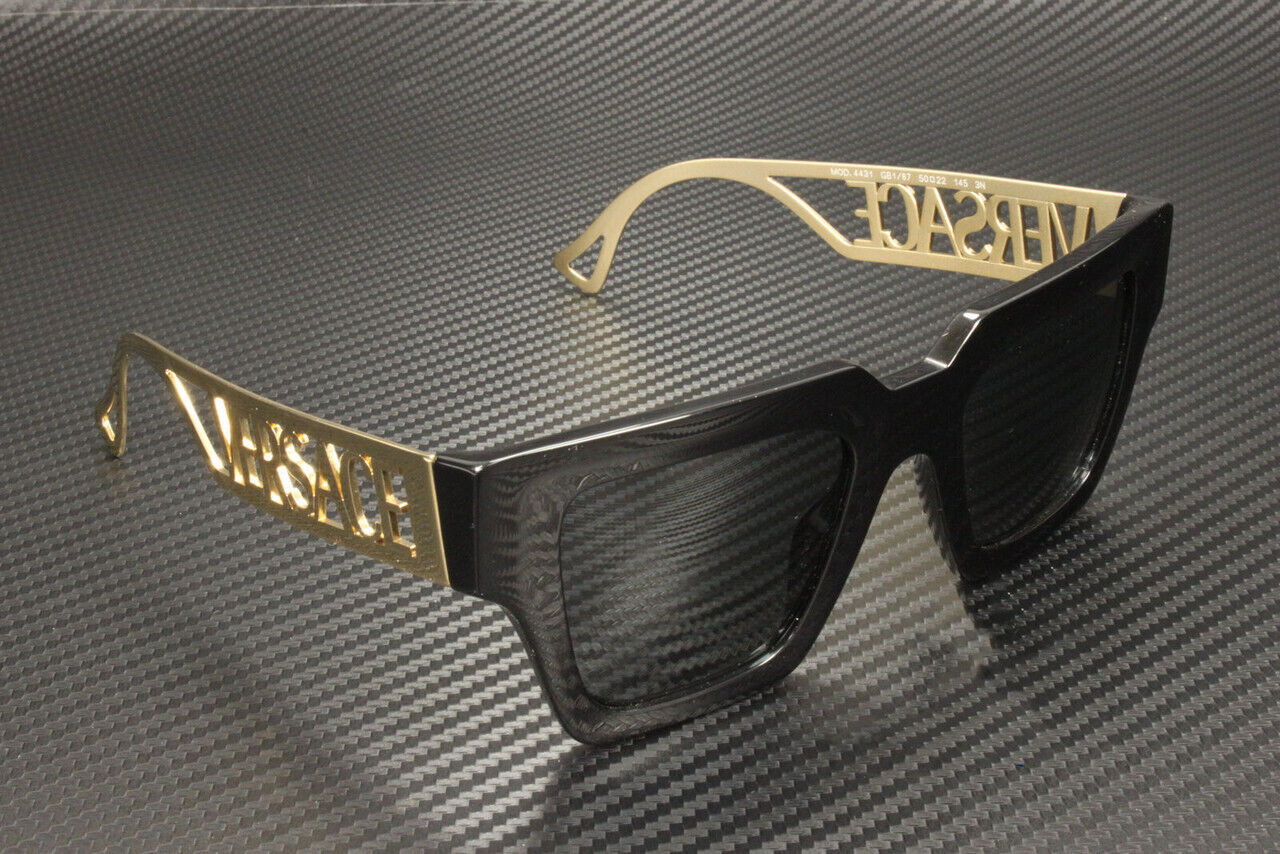 VERSACE VE4431 GB1 87 Black Dark Grey Women's 50