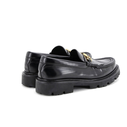 Celine Women'S Triomphe Chain Margaret Loafers Leather