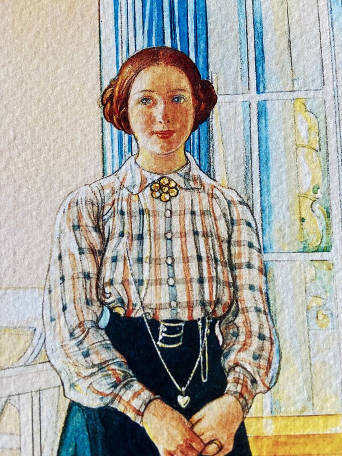 Carl Larsson Lithograph Coa Numbered A Hand