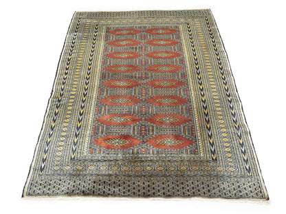 Hand-Knotted Oriental Rug Muted Colors Floral