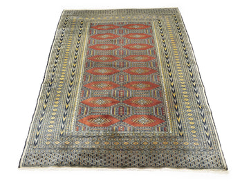 Hand-Knotted Oriental Rug Muted Colors Floral