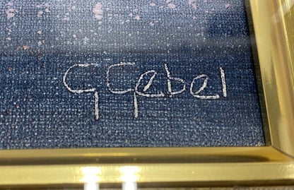 Gerard Gebel Pink Vase Original Oil Painting Flowers Impressionist French Art