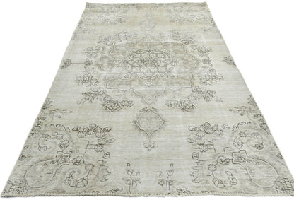 Distressed Vintage Medallion Floral Oriental Rug