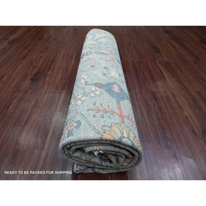 8'1"X9'10" Gray Bijar Garus Design Hand Knotted High Mountain Wool Rug