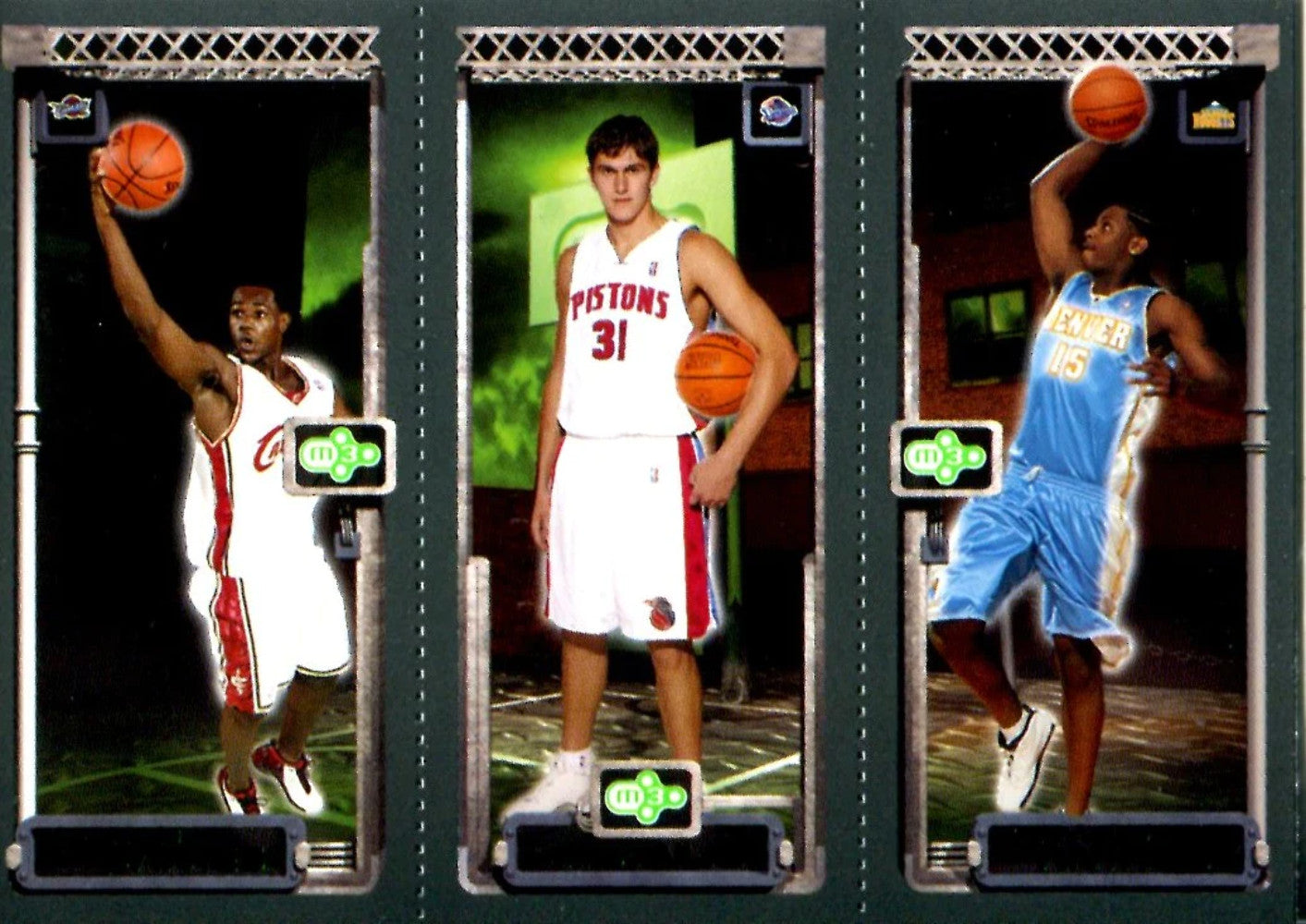 Lebron James, Carmelo Anthony, & Darko Milicic 2004 Topps Unsigned M3 Card