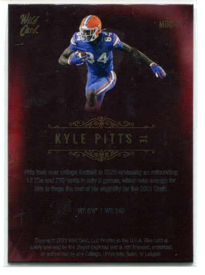 Kyle Pitts Autographed 2021 Wild Card Matte Premier Rookie Card #Mbc-11