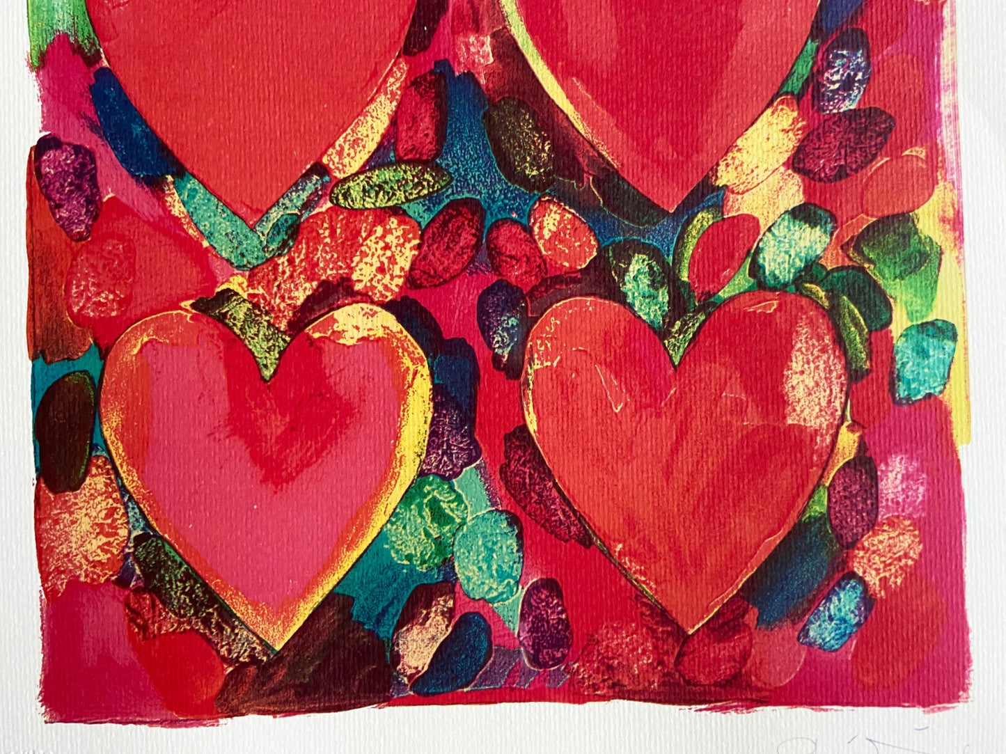 Jim Dine Lithograph Coa Signed Op Hand Numbered In Pencil Crayon