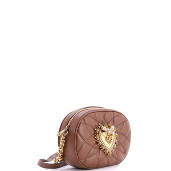 Dolce & Gabbana Devotion Camera Bag Quilted Leather Small