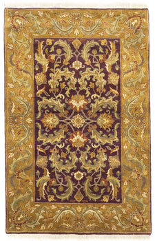 Handmade Thick Pile Oriental Rug Floral Style