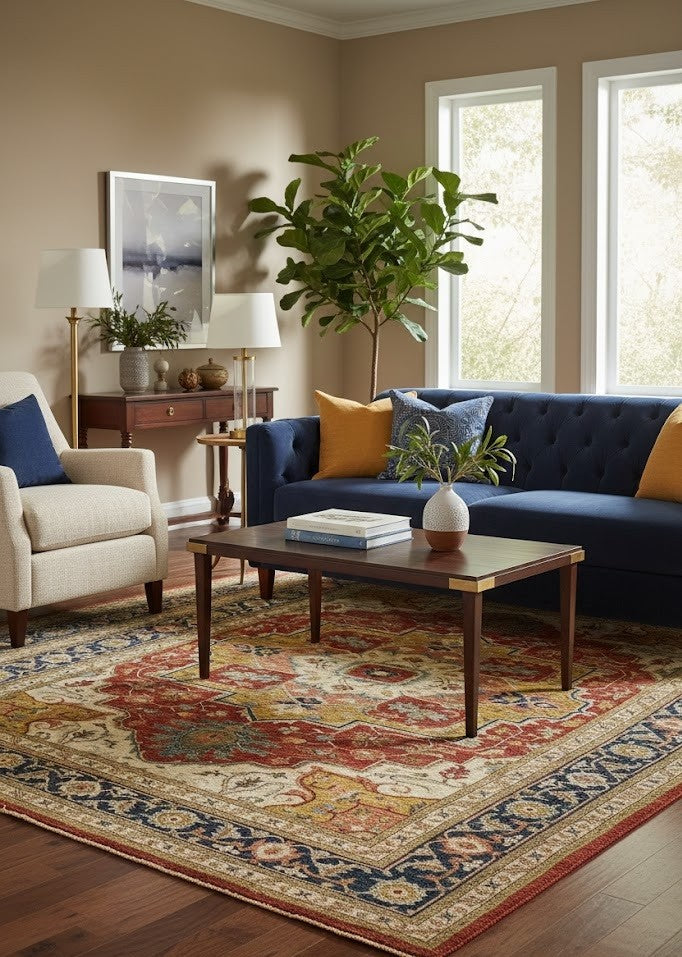 Heriz Serapi 6x9 Oriental Boho Traditional Farmhouse Decor Carpet