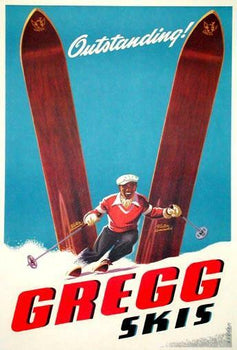 Gregg Skiing Poster Designed By Sasha Maurer Vintage On Linen
