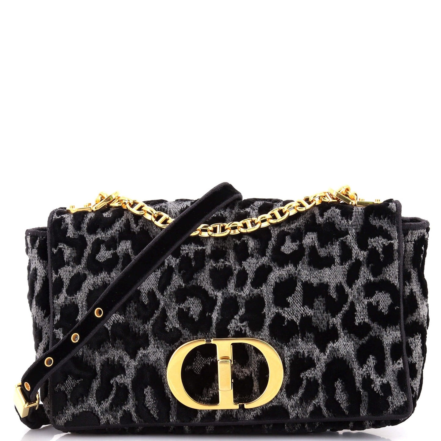 Christian Dior Caro Bag Mizza Embroidered Velvet Medium