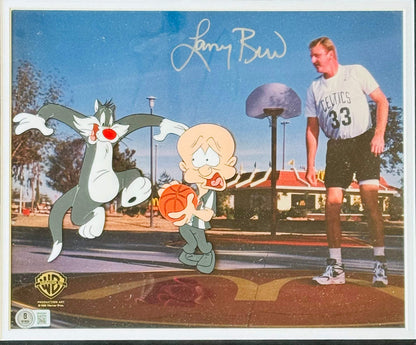 Larry Bird Signed Mcdonalds 1995 Warner Bros. Cel