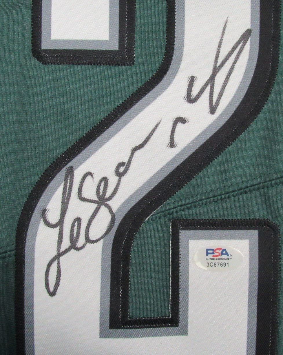 Lesean Mccoy Autographed Nike Green Football Jersey Eagles Psa/Dna 193075
