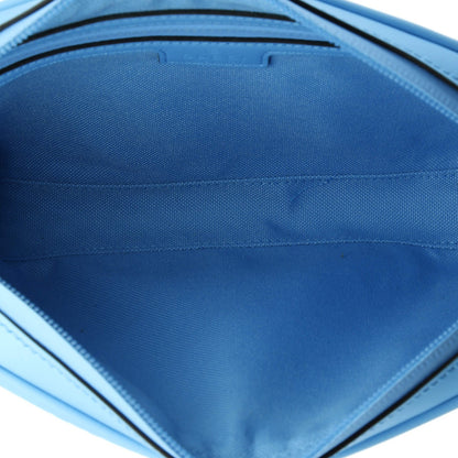 Gucci Front Zip Crossbody Bag Gg Rubber Effect Leather Small