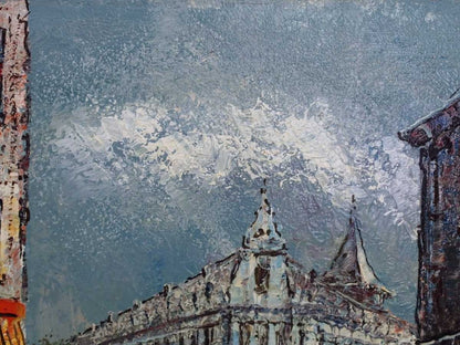 Hopman (Netherlands) Original Oil Painting "Paris Street" Signed Dutch Artist