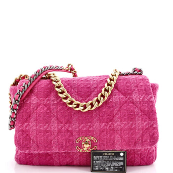 Chanel 19 Flap Bag Quilted Tweed Maxi