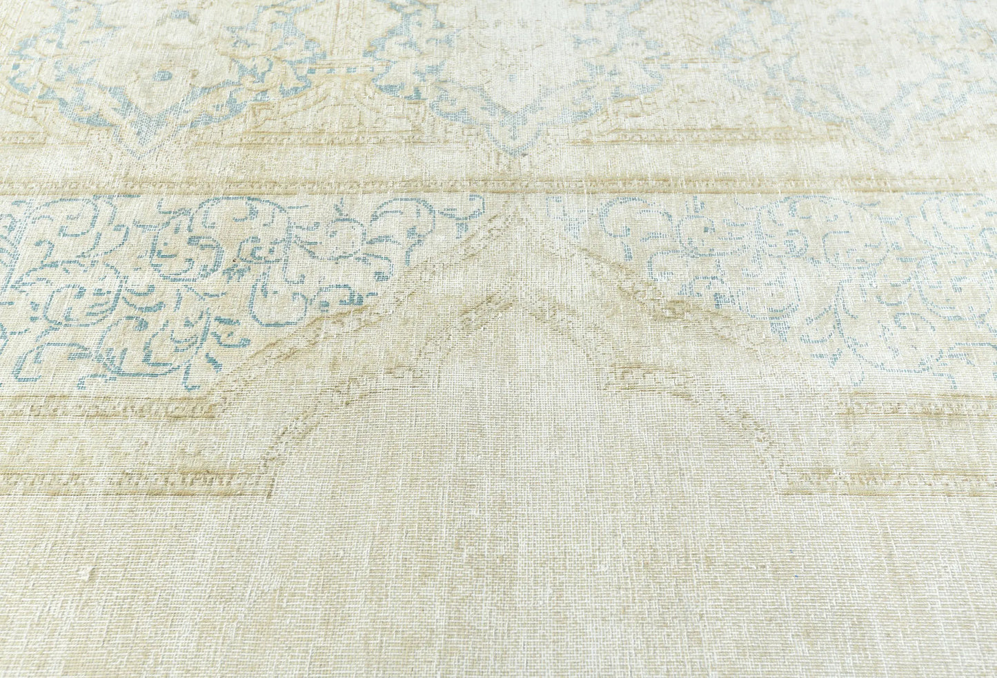 Handmade Muted Floral Distressed Oriental Rug