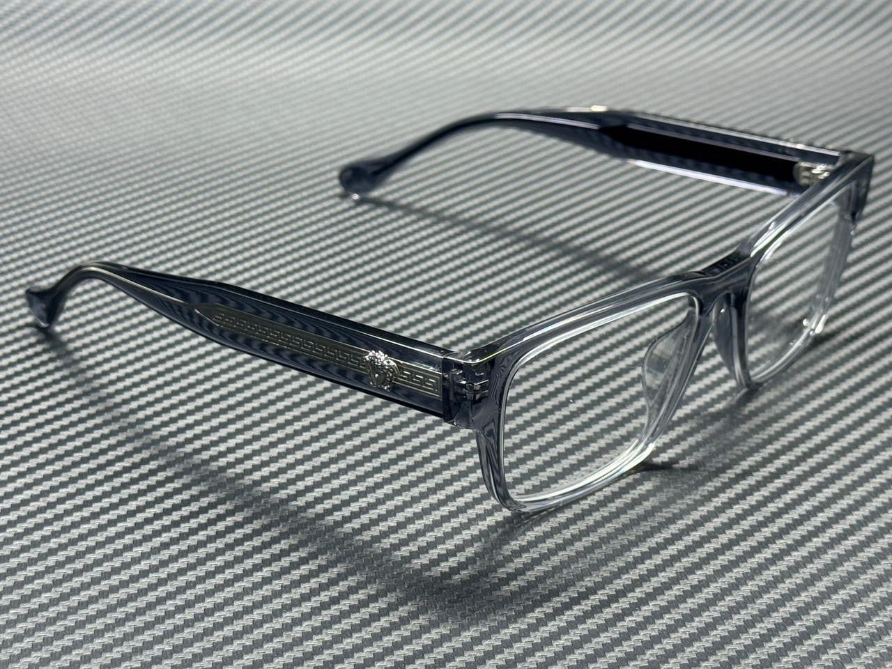 VERSACE VE3390U 5432 Grey Transparent Men's 56 mm Eyeglasses