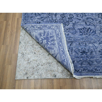8'1"X10' Purple Saturated Colors And Design Hand Knotted Wool & Silk Rug