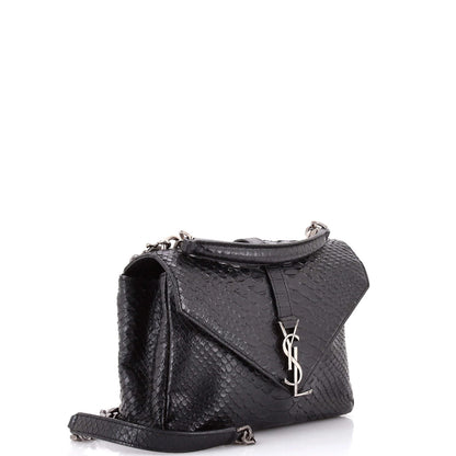 Saint Laurent Classic Monogram College Bag Python Embossed Leather Medium