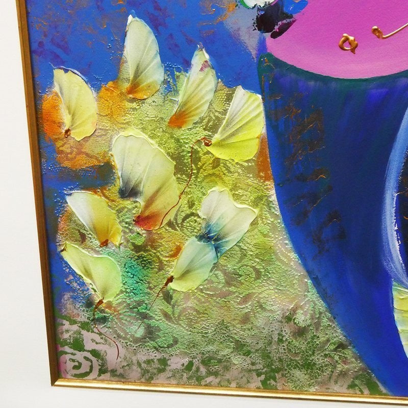 Lee White "Figurative" Large Mixed Media Ltd Ed 2000 Signed Contemporary Art