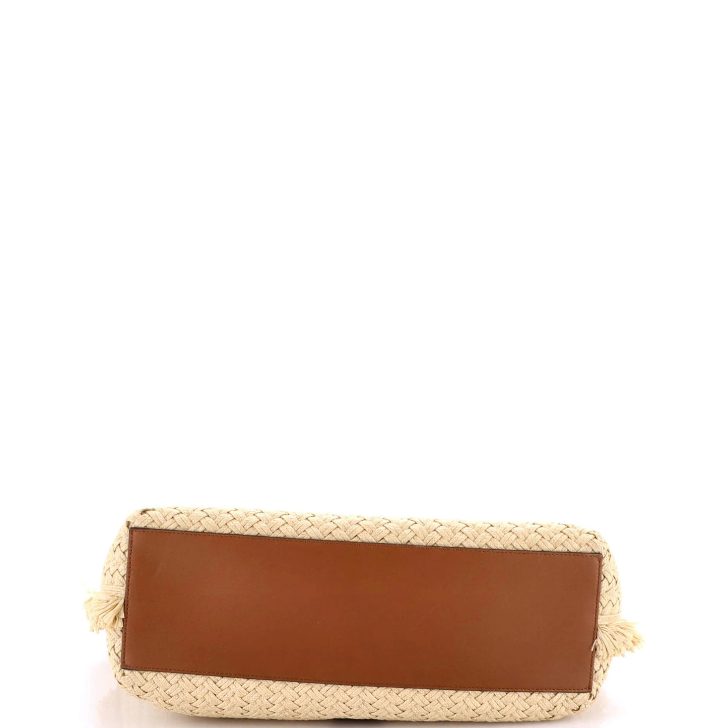 Valentino Garavani Rockstud Shopping Tote Raffia With Leather Large