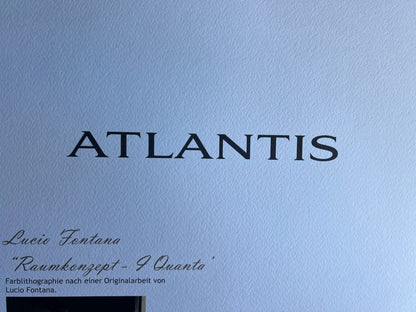 Lucio Fontana Lithograph Coa Signed In Pen