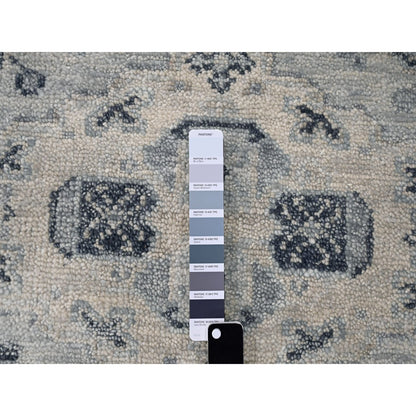 13'9"X17'9" Gray Wool Hand Knotted Anatolian Design Oversized Rug