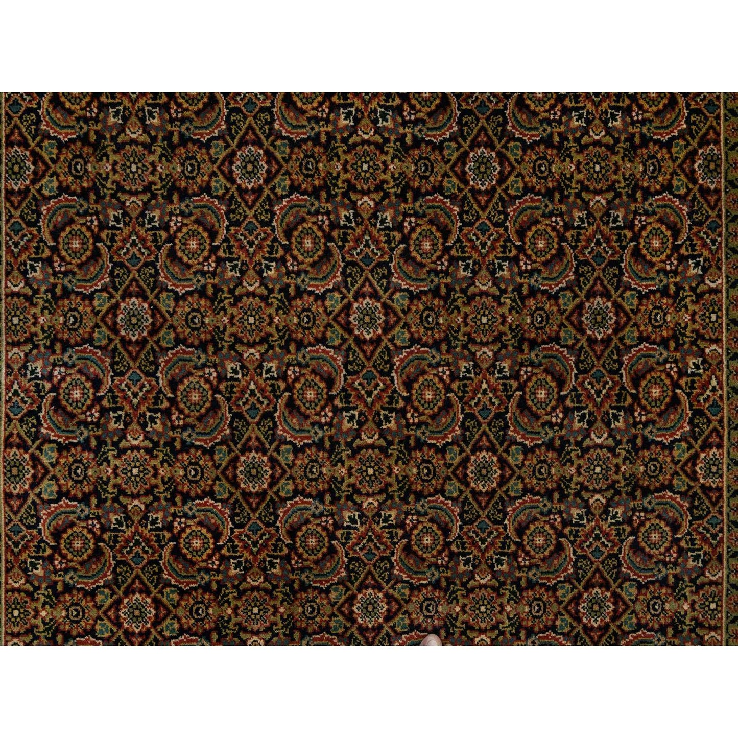 5'9"X5'9" Blue Herrita Hand Knotted Wool 175 Kpsi Square Rug