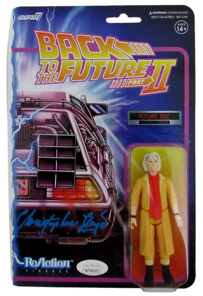 Christopher Lloyd Signed/Auto Back To The Future Reaction Figure Jsa 160067