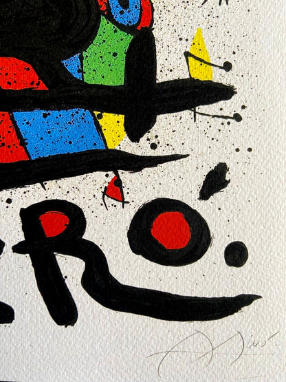 Joan Mir Lithograph Coa Signed Op Certified Numbered Limited