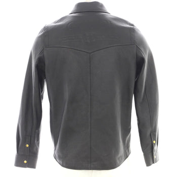 Gucci Men'S Logo Shirt Jacket Leather