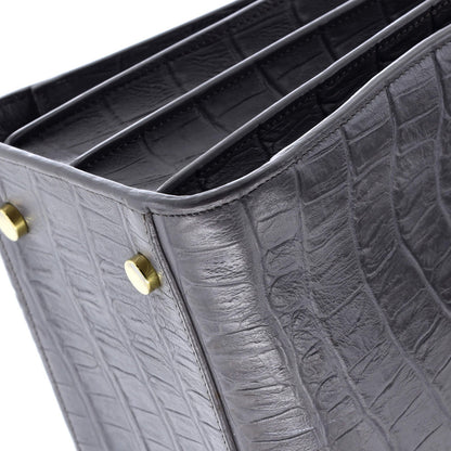 Saint Laurent Sac De Jour Nm Bag Crocodile Embossed Leather Small