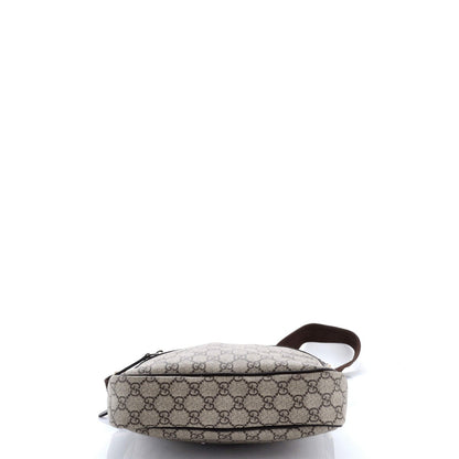 Gucci Front Zip Messenger Gg Coated Canvas Medium