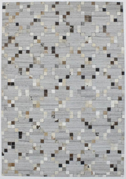Handcrafted Cowhide Patchwork Rug New