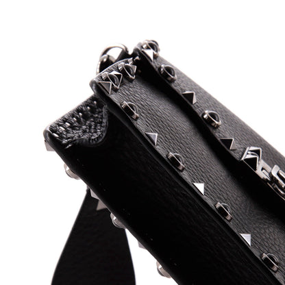 Valentino Garavani Rolling Rockstud Flip Lock Flap Bag Leather With Cabochons