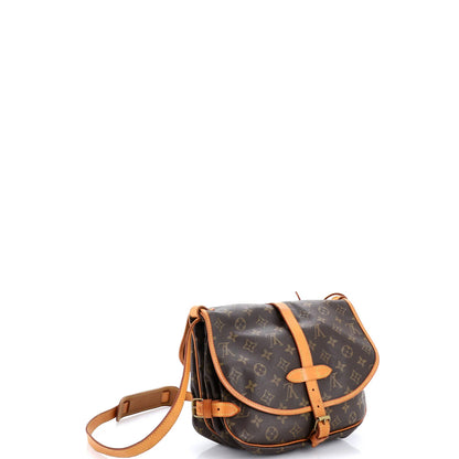 Louis Vuitton Saumur Handbag Monogram Canvas 30
