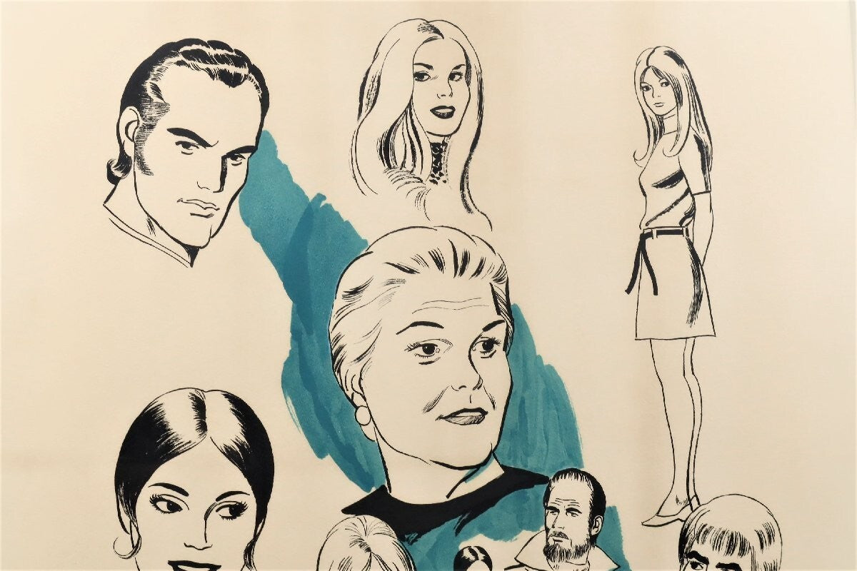 Allen Saunders "Mary Worth" Ed100 Comic Art Print Signed In Pencil Framed