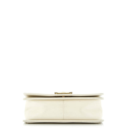 Chanel Boy Flap Bag Chevron Caviar And Calfskin Old Medium