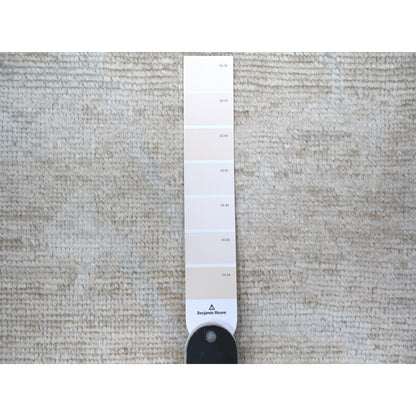 8'9"X12'5" Apricot Orange Faded Out Angora Oushak Shiny Wool Oriental Rug