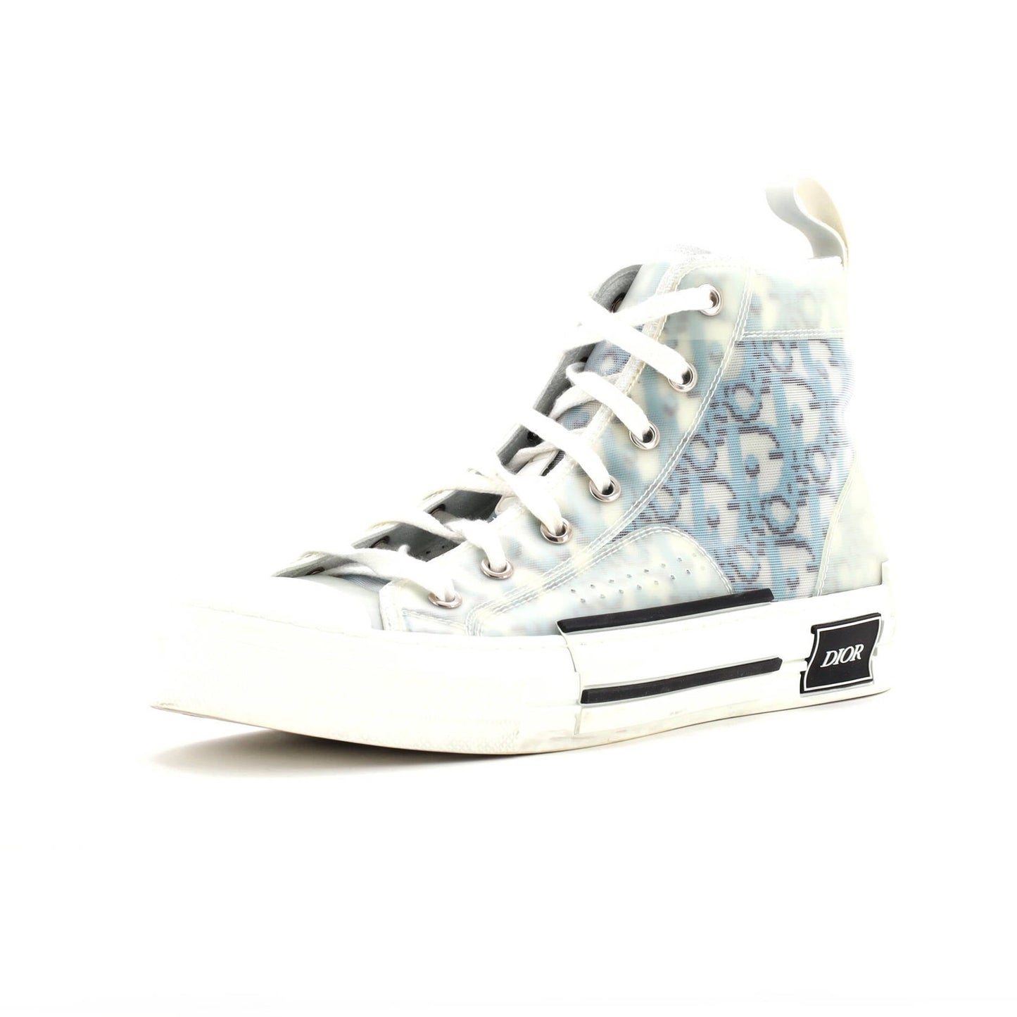 Christian Dior Men'S B23 High-Top Sneakers Oblique Coated Canvas And Pvc
