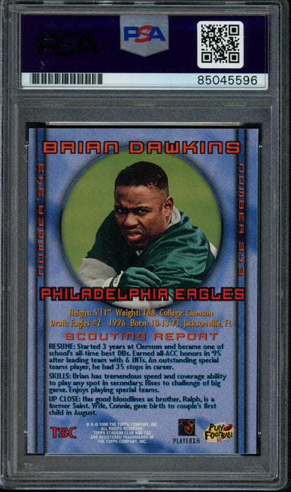 Brian Dawkins Hof Eagles Signed1996  Stadium Club