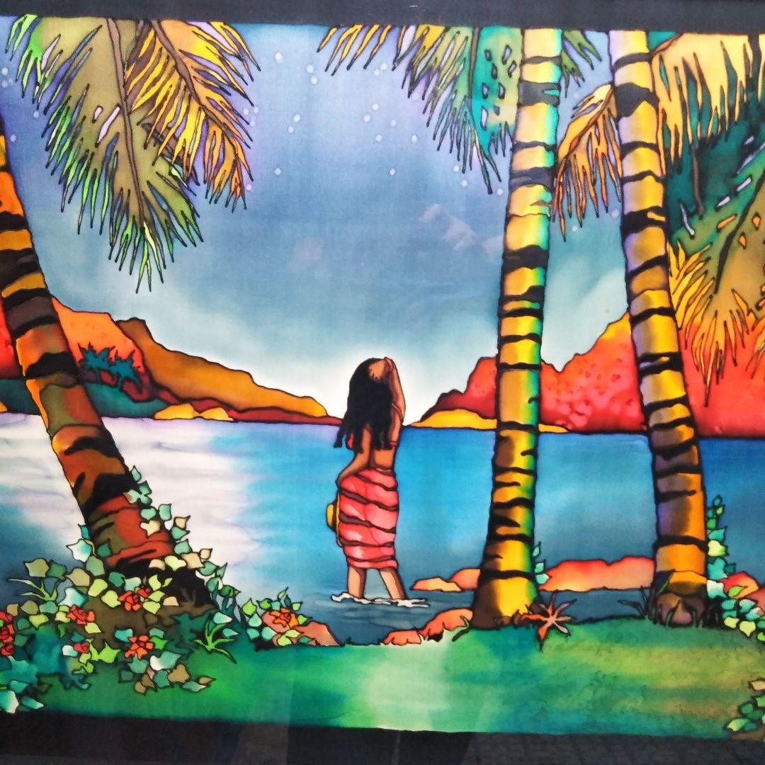 Woman Tropical Painting Original 70x100cm Landscape Moondance