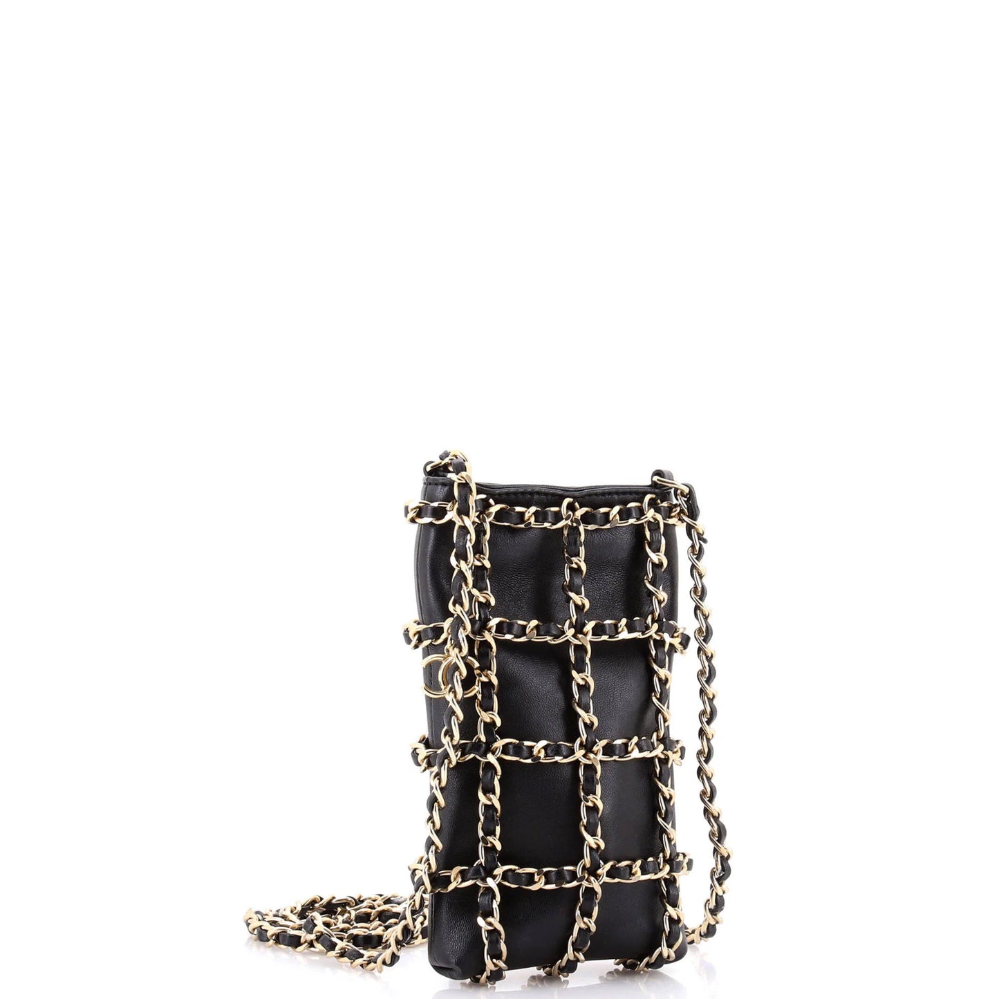 Chanel Tech Me Out Clutch With Chain Lambskin