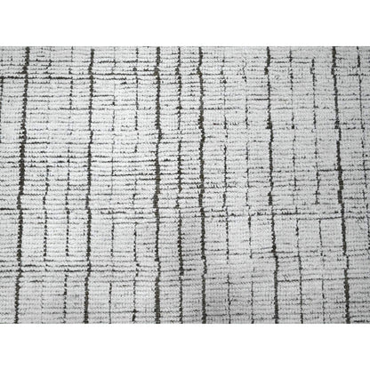 12'2"X15'9" Ivory Hand Knotted Moroccan Weave Wool Oversized Oriental Rug
