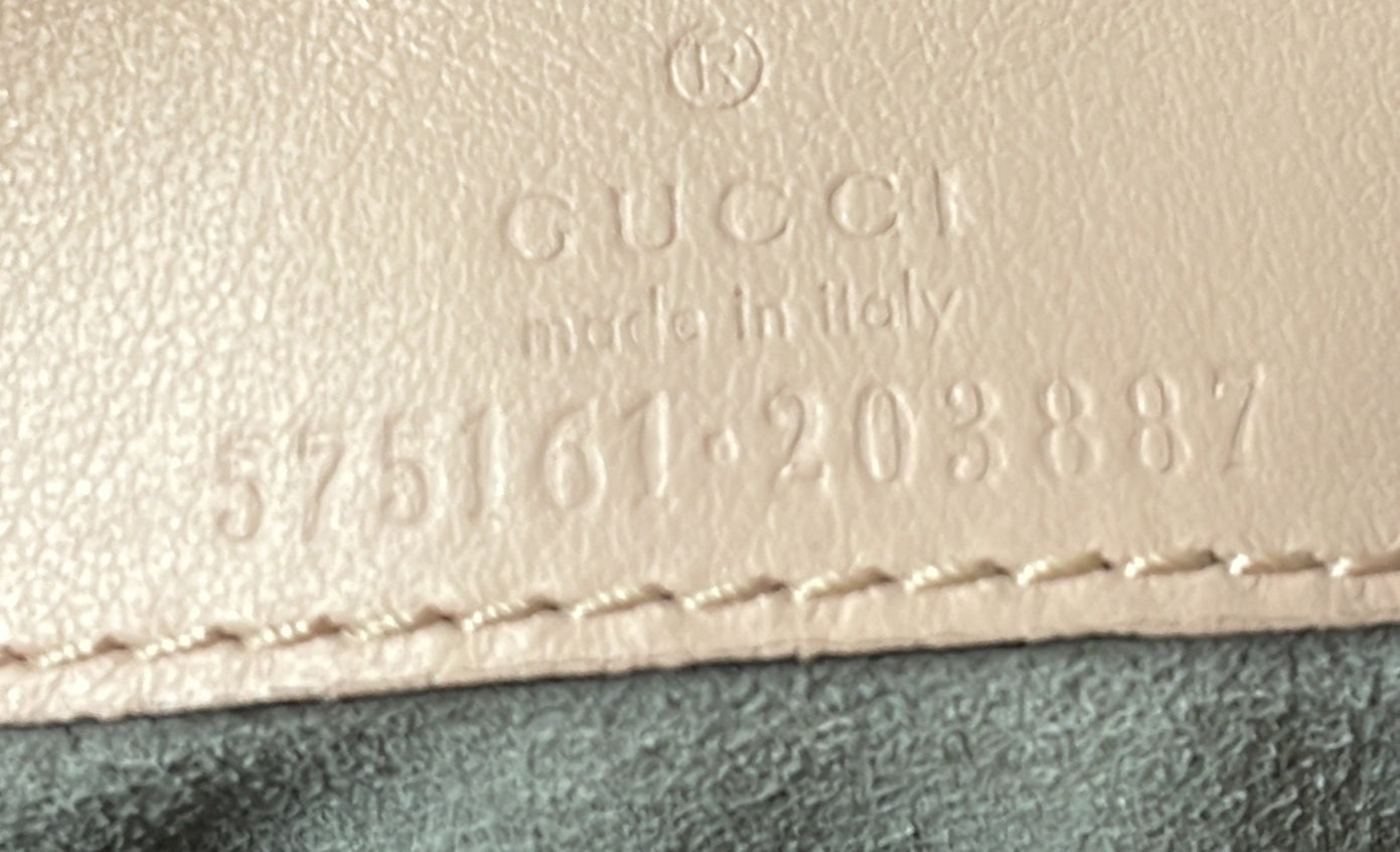 Gucci Gg Marmont Coin Purse On Chain Matelasse Leather