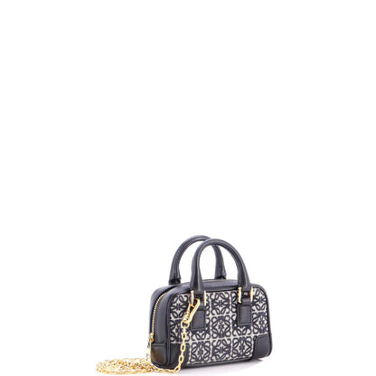 Loewe Amazona Bag Leather And Jacquard Canvas Nano