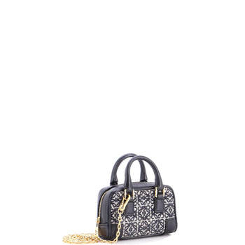 Loewe Amazona Bag Leather And Jacquard Canvas Nano
